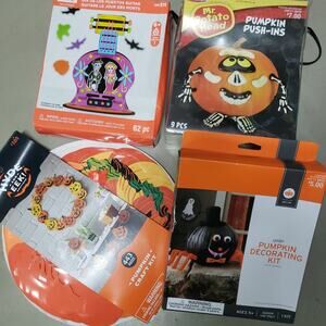 Halloween craft pumkin decorating bundle lot nib